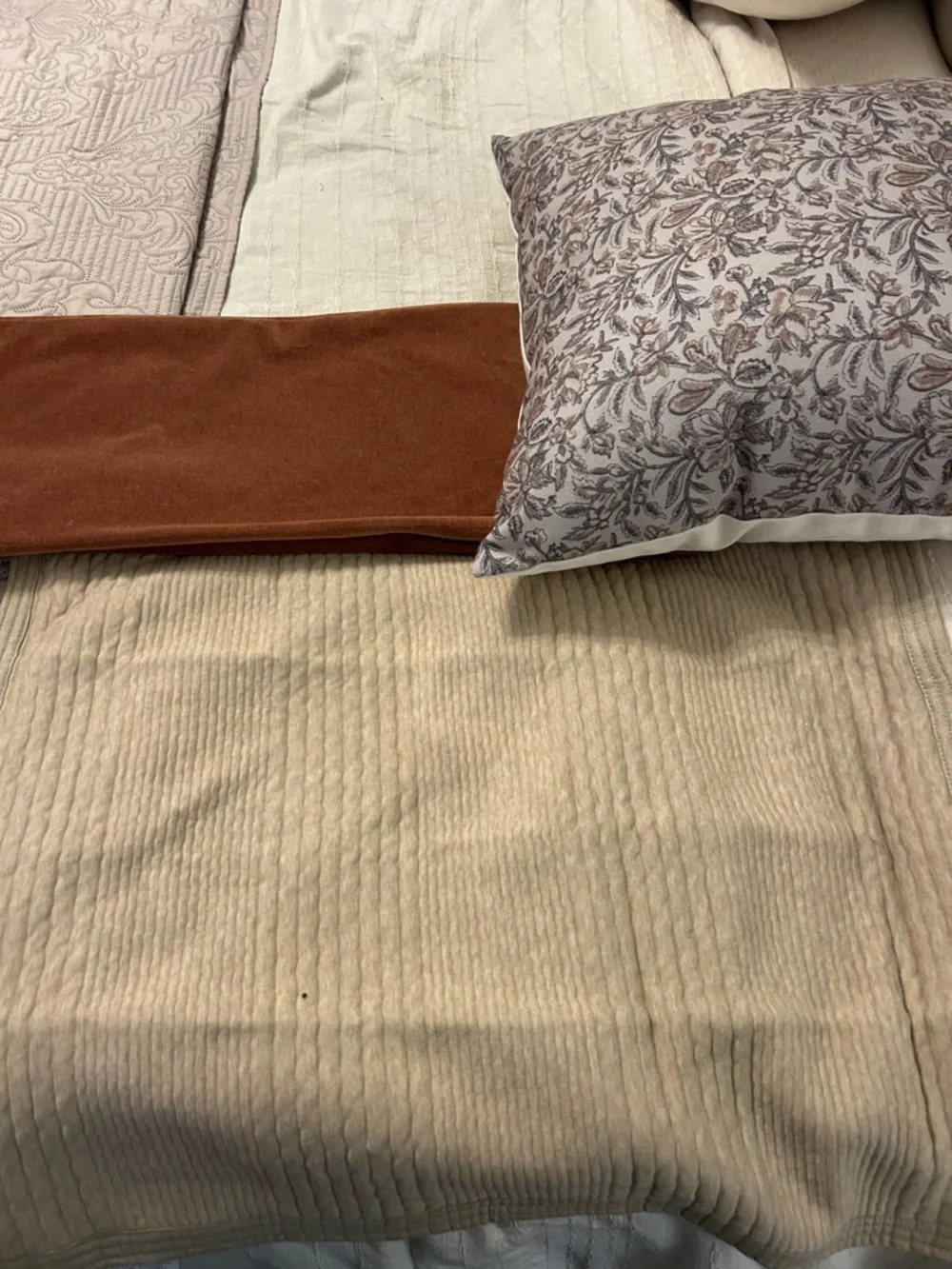 West Elm Ribbed Jersey Standard Sham in Camel Tan